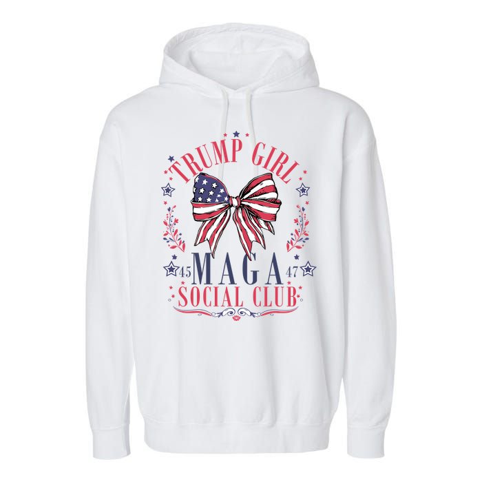 Trump Girl Maga Social Club Garment-Dyed Fleece Hoodie