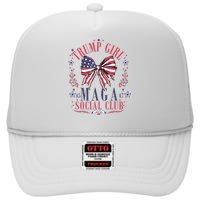 Trump Girl Maga Social Club High Crown Mesh Back Trucker Hat