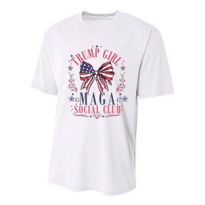 Trump Girl Maga Social Club Youth Performance Sprint T-Shirt