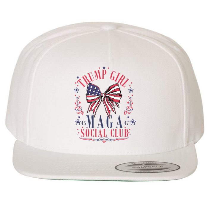 Trump Girl Maga Social Club Wool Snapback Cap