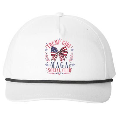 Trump Girl Maga Social Club Snapback Five-Panel Rope Hat