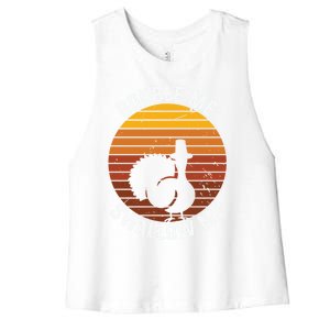 Thanksgiving Gobble Me Swallow Me Turkey Gift Women's Racerback Cropped Tank