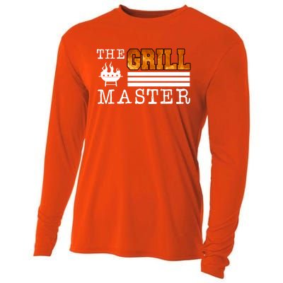 The Grill Master Bbq Barbecue Grillfather Grilling Sausage Gift Cooling Performance Long Sleeve Crew