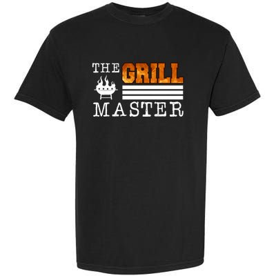 The Grill Master Bbq Barbecue Grillfather Grilling Sausage Gift Garment-Dyed Heavyweight T-Shirt