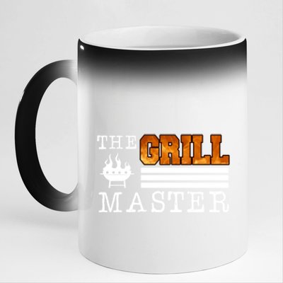 The Grill Master Bbq Barbecue Grillfather Grilling Sausage Gift 11oz Black Color Changing Mug