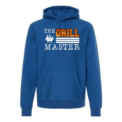 The Grill Master Bbq Barbecue Grillfather Grilling Sausage Gift Premium Hoodie