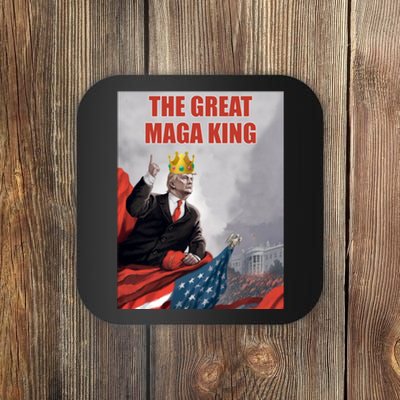 The Great MAGA King Trump 2024 USA Flag Coaster