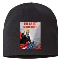 The Great MAGA King Trump 2024 USA Flag Sustainable Beanie