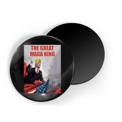 The Great MAGA King Trump 2024 USA Flag Magnet