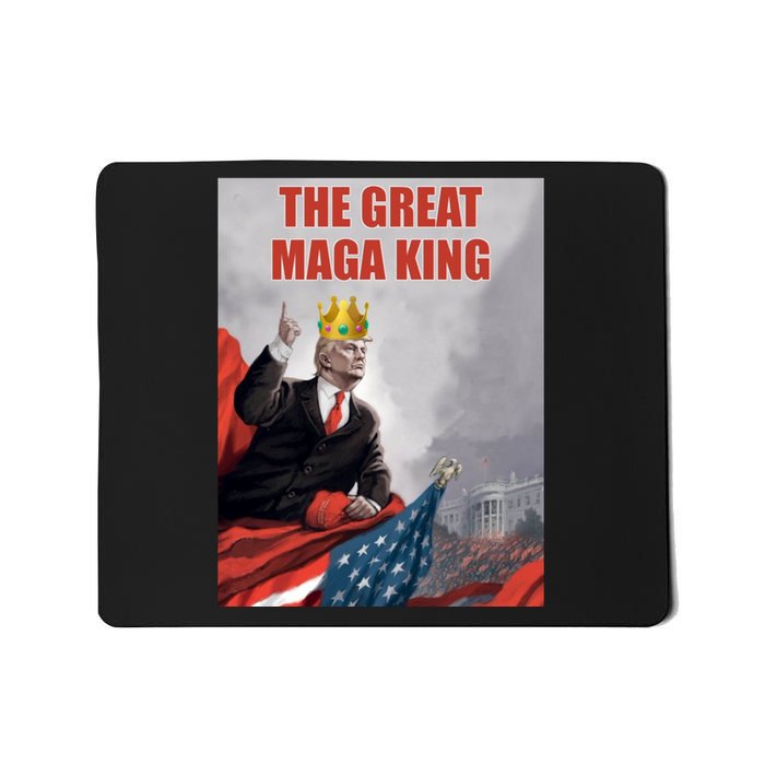 The Great MAGA King Trump 2024 USA Flag Mousepad