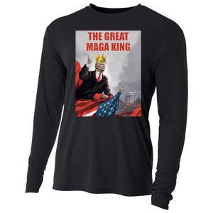 The Great MAGA King Trump 2024 USA Flag Cooling Performance Long Sleeve Crew