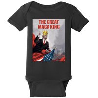 The Great MAGA King Trump 2024 USA Flag Baby Bodysuit