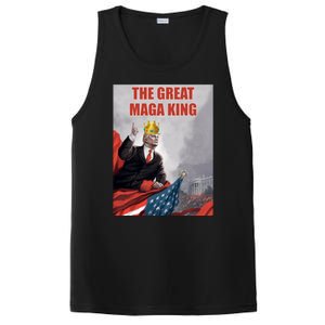 The Great MAGA King Trump 2024 USA Flag PosiCharge Competitor Tank