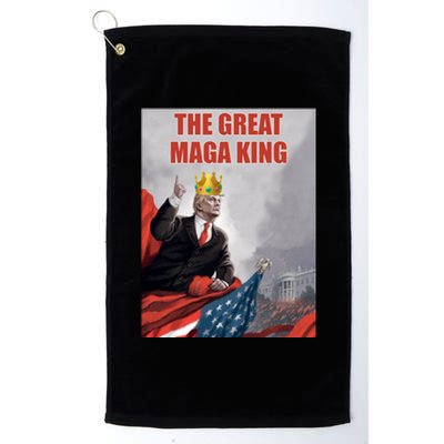 The Great MAGA King Trump 2024 USA Flag Platinum Collection Golf Towel