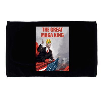 The Great MAGA King Trump 2024 USA Flag Microfiber Hand Towel