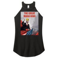 The Great MAGA King Trump 2024 USA Flag Women's Perfect Tri Rocker Tank