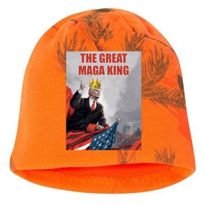 The Great MAGA King Trump 2024 USA Flag Kati - Camo Knit Beanie