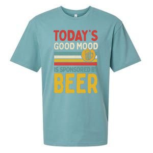 Todays Good Mood Is Sponsored By Beer Gift Sueded Cloud Jersey T-Shirt