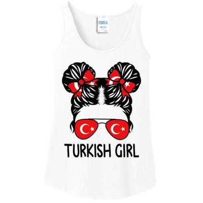 Turkish Girl Messy Hair Turkey Pride Patriotic Ladies Essential Tank