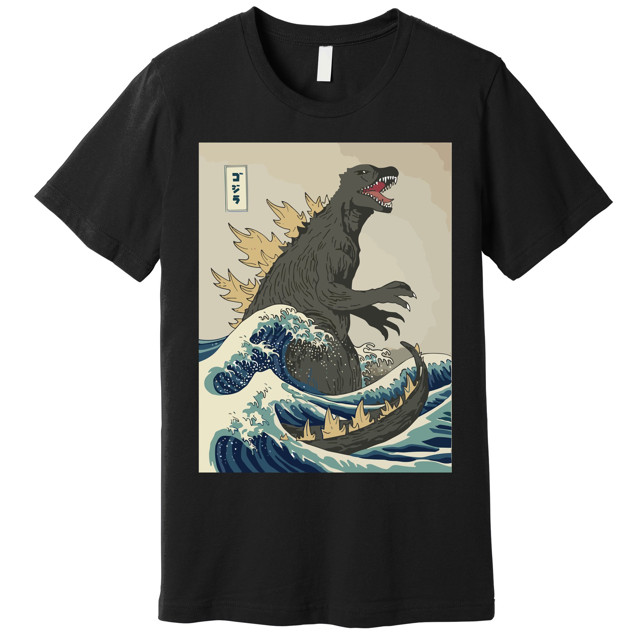 The Great Monster Off Kanagawa Team Wave Premium T-Shirt