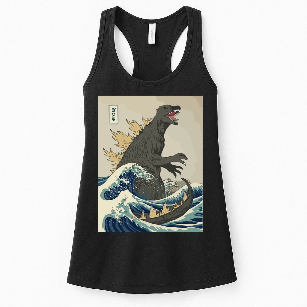 The Great Monster Off Kanagawa Team Wave Womens Tank Top