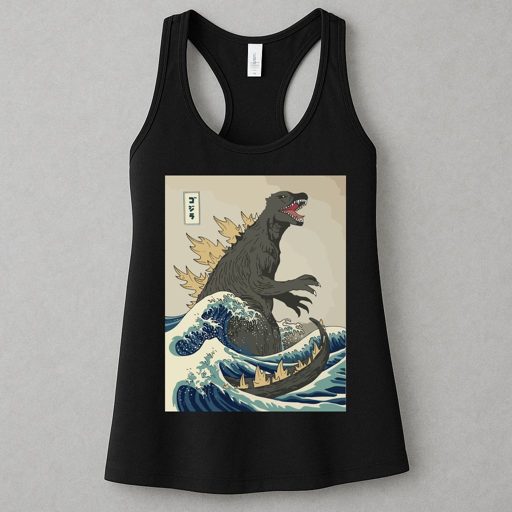 The Great Monster Off Kanagawa Team Wave Womens Tank Top
