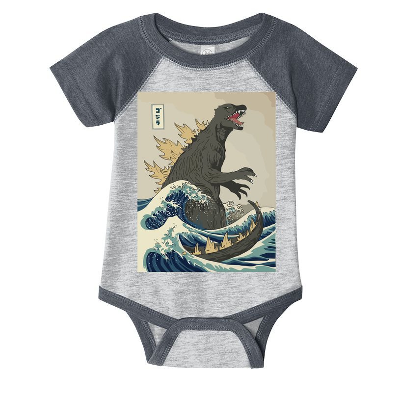 The Great Monster Off Kanagawa Team Wave Infant Baby Jersey Bodysuit