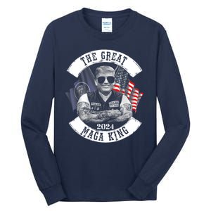 The Great MAGA King Trump 2024 Tall Long Sleeve T-Shirt