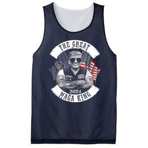 The Great MAGA King Trump 2024 Mesh Reversible Basketball Jersey Tank