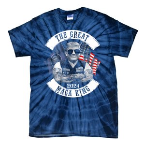 The Great MAGA King Trump 2024 Tie-Dye T-Shirt