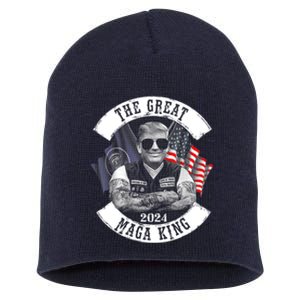 The Great MAGA King Trump 2024 Short Acrylic Beanie