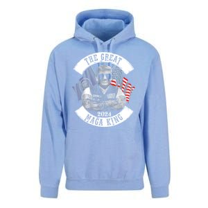 The Great MAGA King Trump 2024 Unisex Surf Hoodie