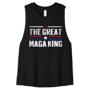 The Great Maga King, Maga King, Ultra Maga Women's Racerback Cropped Tank