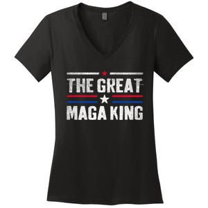 The Great Maga King, Maga King, Ultra Maga Women's V-Neck T-Shirt