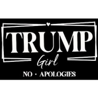 Trump Girl No Apologies Trump Girl Bumper Sticker