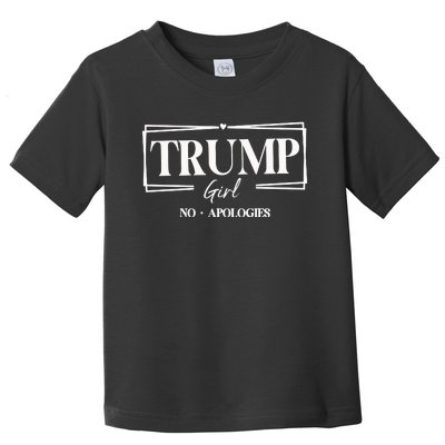 Trump Girl No Apologies Trump Girl Toddler T-Shirt