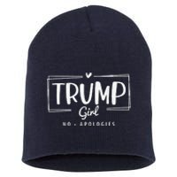 Trump Girl No Apologies Election 2024 Short Acrylic Beanie