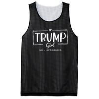 Trump Girl No Apologies Election 2024 Mesh Reversible Basketball Jersey Tank