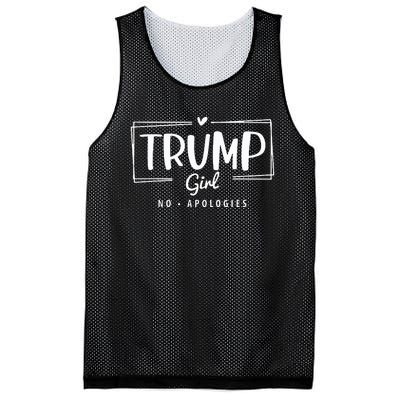 Trump Girl No Apologies Election 2024 Mesh Reversible Basketball Jersey Tank