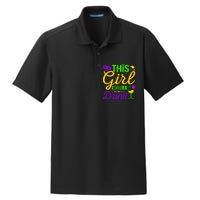 This Girl Needs a Drink - Mardi Gras Girl Alcohol Drinking Dry Zone Grid Polo