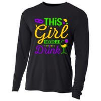 This Girl Needs a Drink - Mardi Gras Girl Alcohol Drinking Cooling Performance Long Sleeve Crew