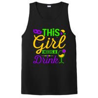 This Girl Needs a Drink - Mardi Gras Girl Alcohol Drinking PosiCharge Competitor Tank