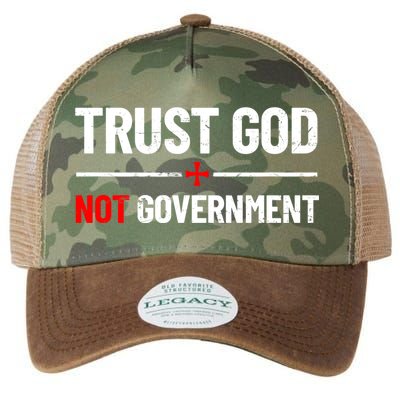 Trust God Not Government Anti Government Political Legacy Tie Dye Trucker Hat