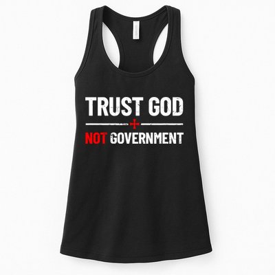 Trust God Not Government Anti Government Political Womens Tank Top