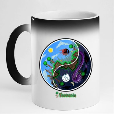 Terraria Gift: Night And Day 11oz Black Color Changing Mug