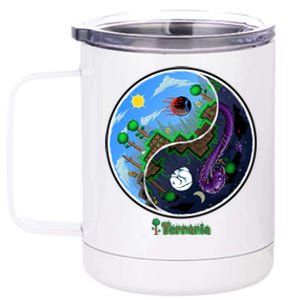 Terraria Gift: Night And Day 12 oz Stainless Steel Tumbler Cup