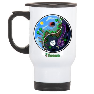 Terraria Gift: Night And Day Stainless Steel Travel Mug