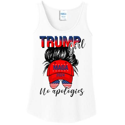 Trump Girl No Apologies Patriotic American Ladies Essential Tank