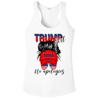 Trump Girl No Apologies Patriotic American Ladies PosiCharge Competitor Racerback Tank