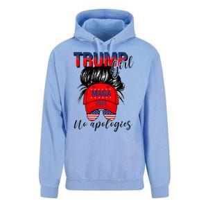 Trump Girl No Apologies Patriotic American Unisex Surf Hoodie